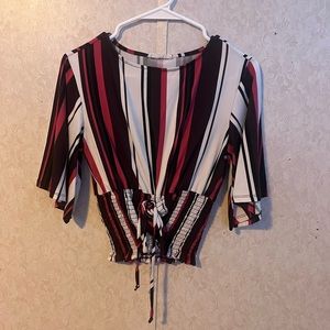 Pie in The Sky vertical striped shirt